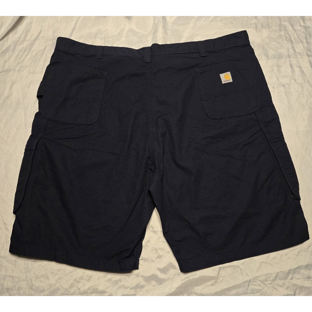 Carhartt Mens Force Broxton Cargo Shorts Navy Size 48 Ripstop Loose Fit Workwear - Picture 5 of 6